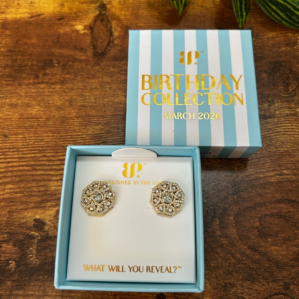 Bomb Party March 2026 Gold Stud Earrings